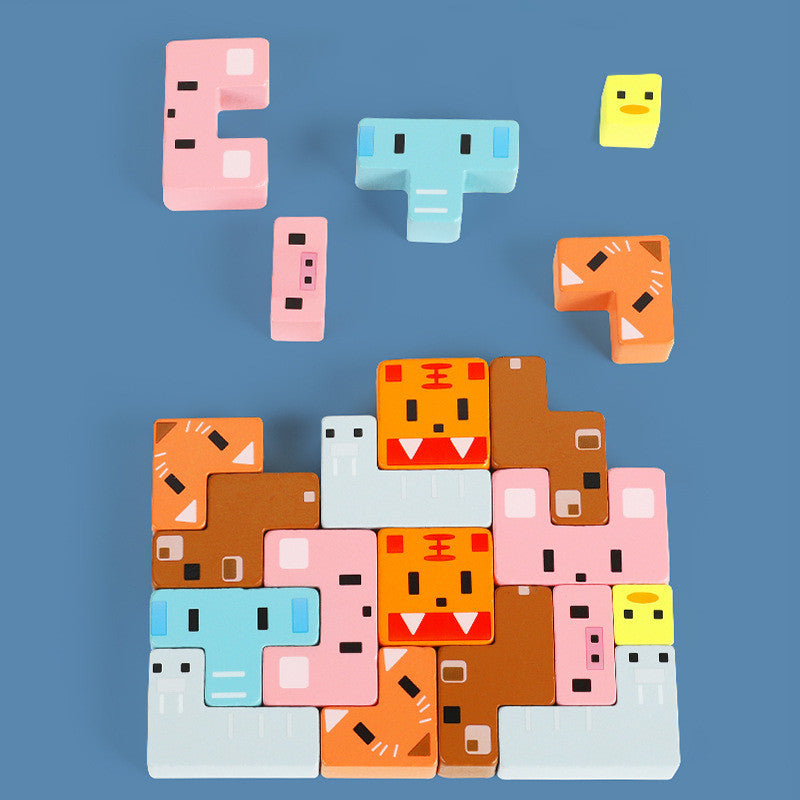 Mattoncini di legno alla moda Giocattoli educativi professionali