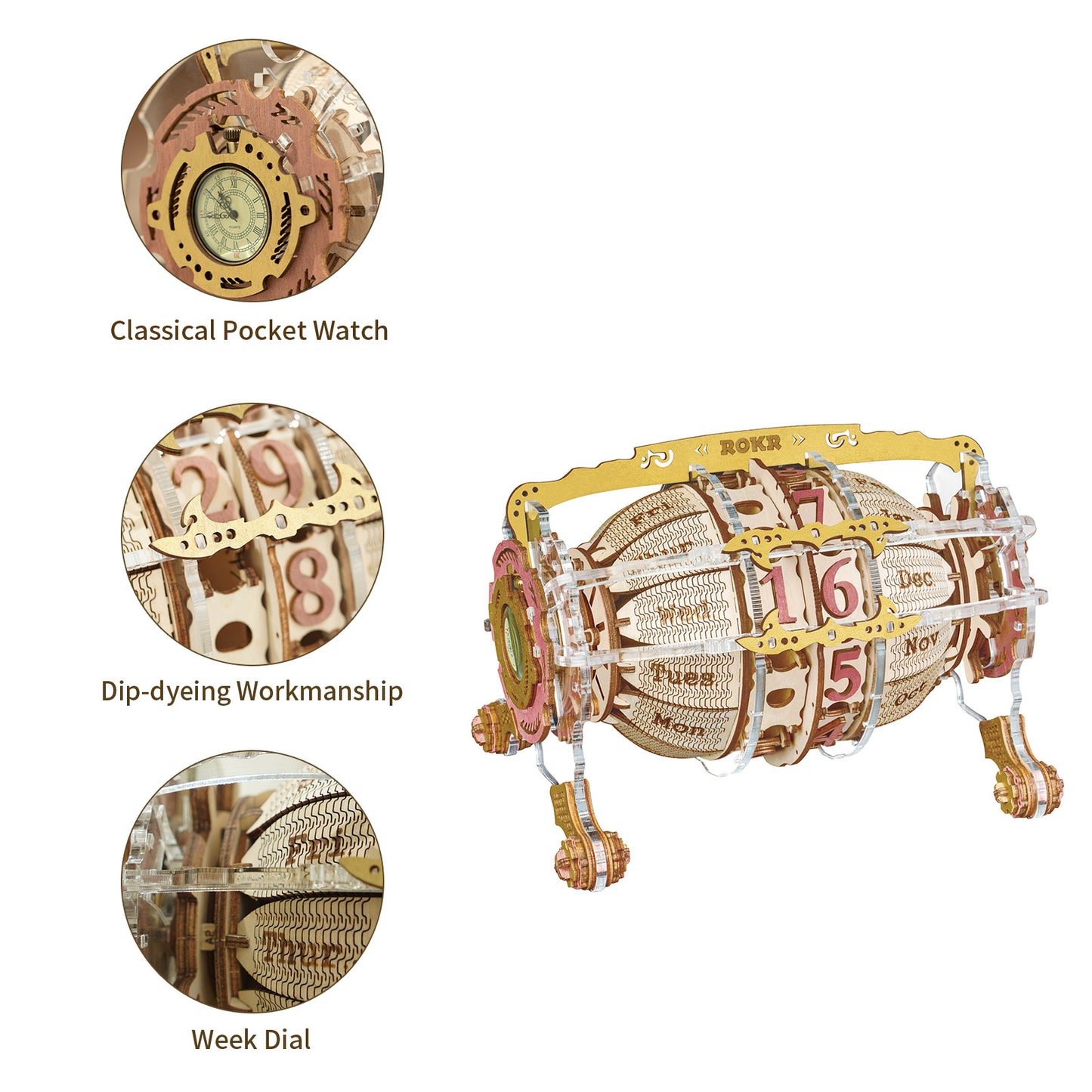 Robotime ROKR Orologio da parete con zodiaco LC601