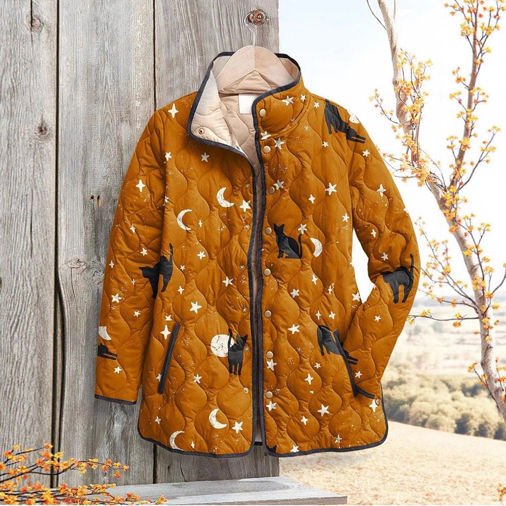 Nuovo maglione da donna con colletto rialzato, bottoni, autunno e inverno, in cotone sfumato