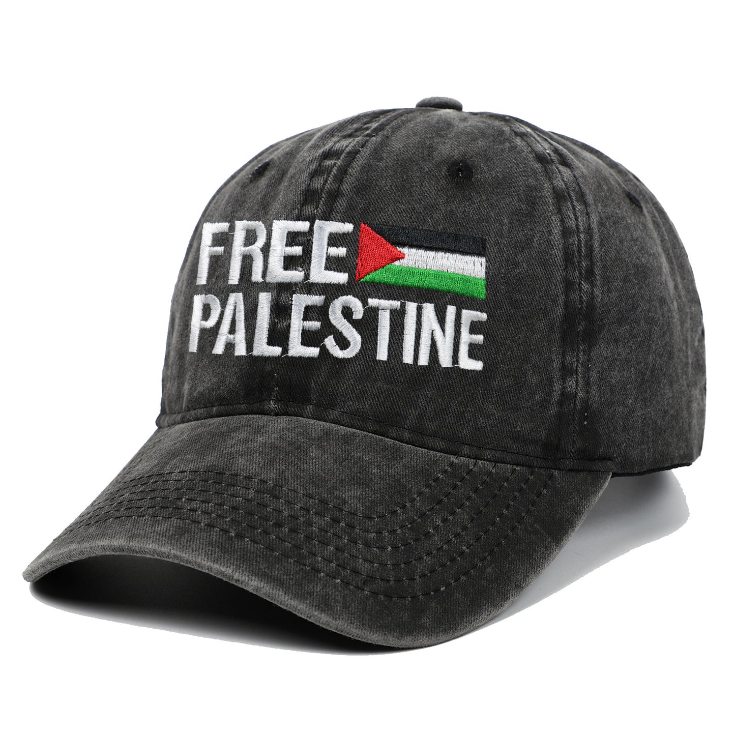 Cappellino da baseball ricamato, cappello da papà retrò free palestinese