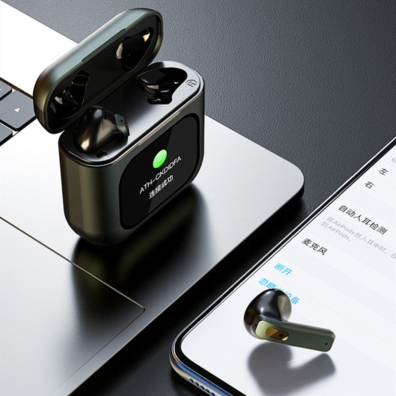 Cuffie Bluetooth con Display Digitale Suono Potente, Design Elegante