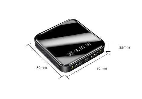 Mini Power Bank 20000 MAh Specchio Portatile Display Digitale Power Bank