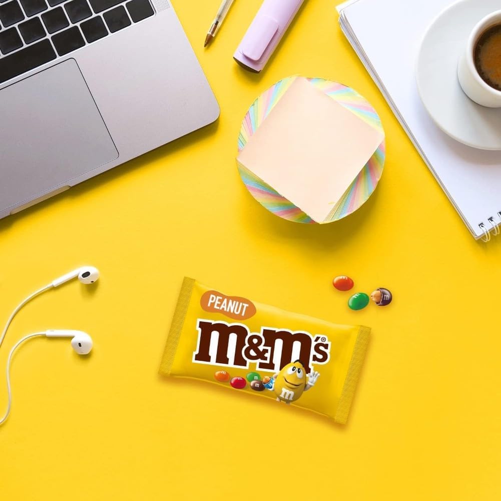 M&M's Peanut Chocolate Confetti Containing Peanuts, 24 Sachets Each 45G Chocolate Praline: Total 1080g