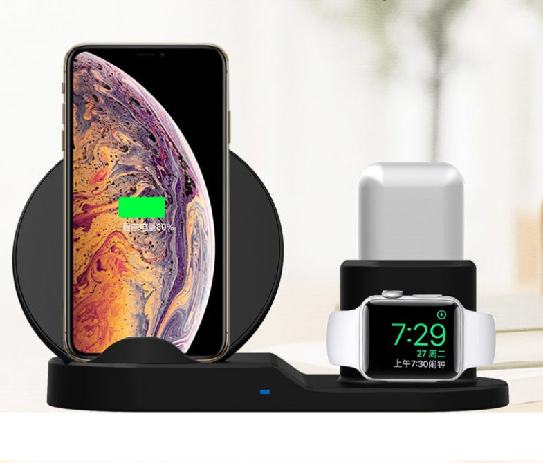 Caricabatterie wireless 3 in 1, compatibile con Apple