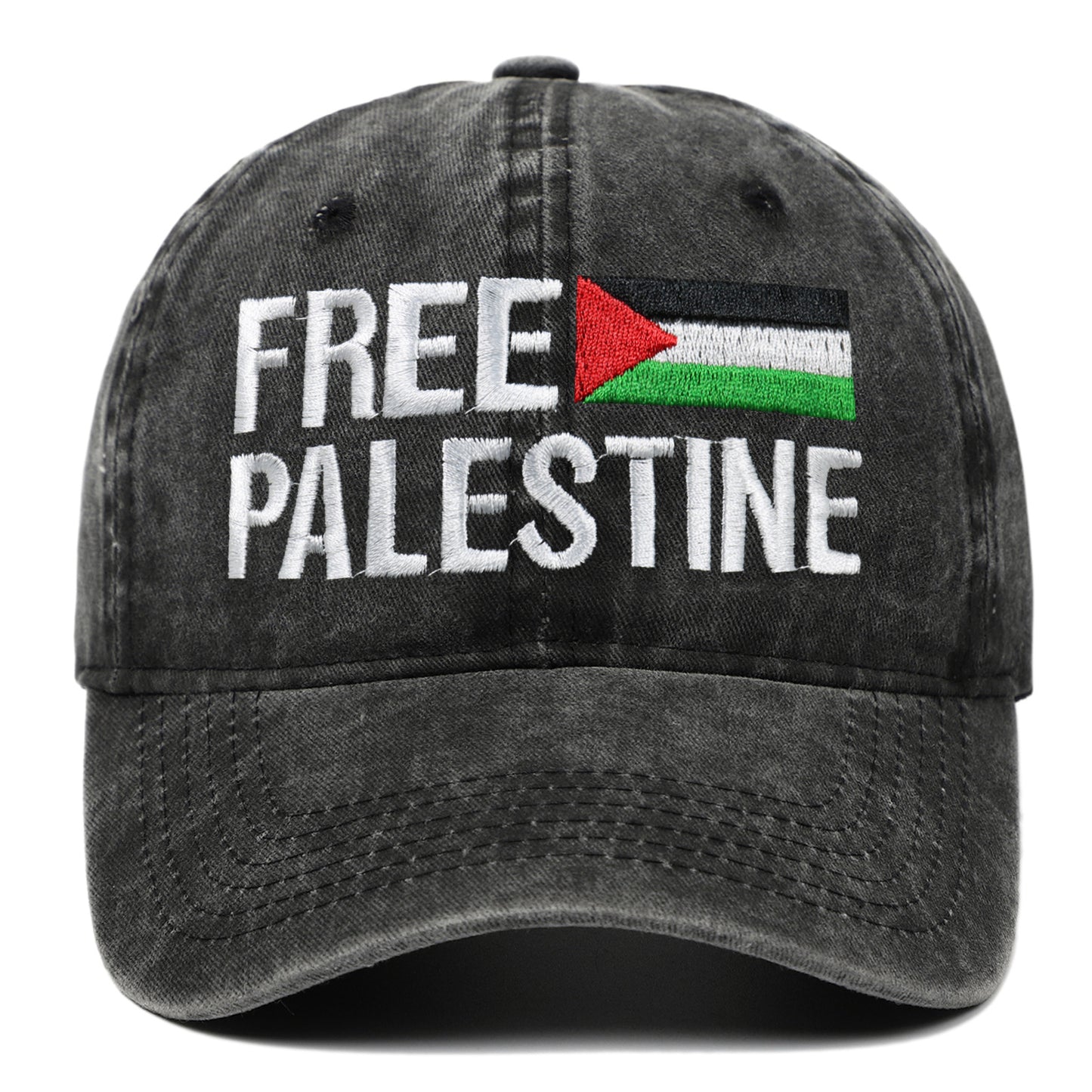 Cappellino da baseball ricamato, cappello da papà retrò free palestinese