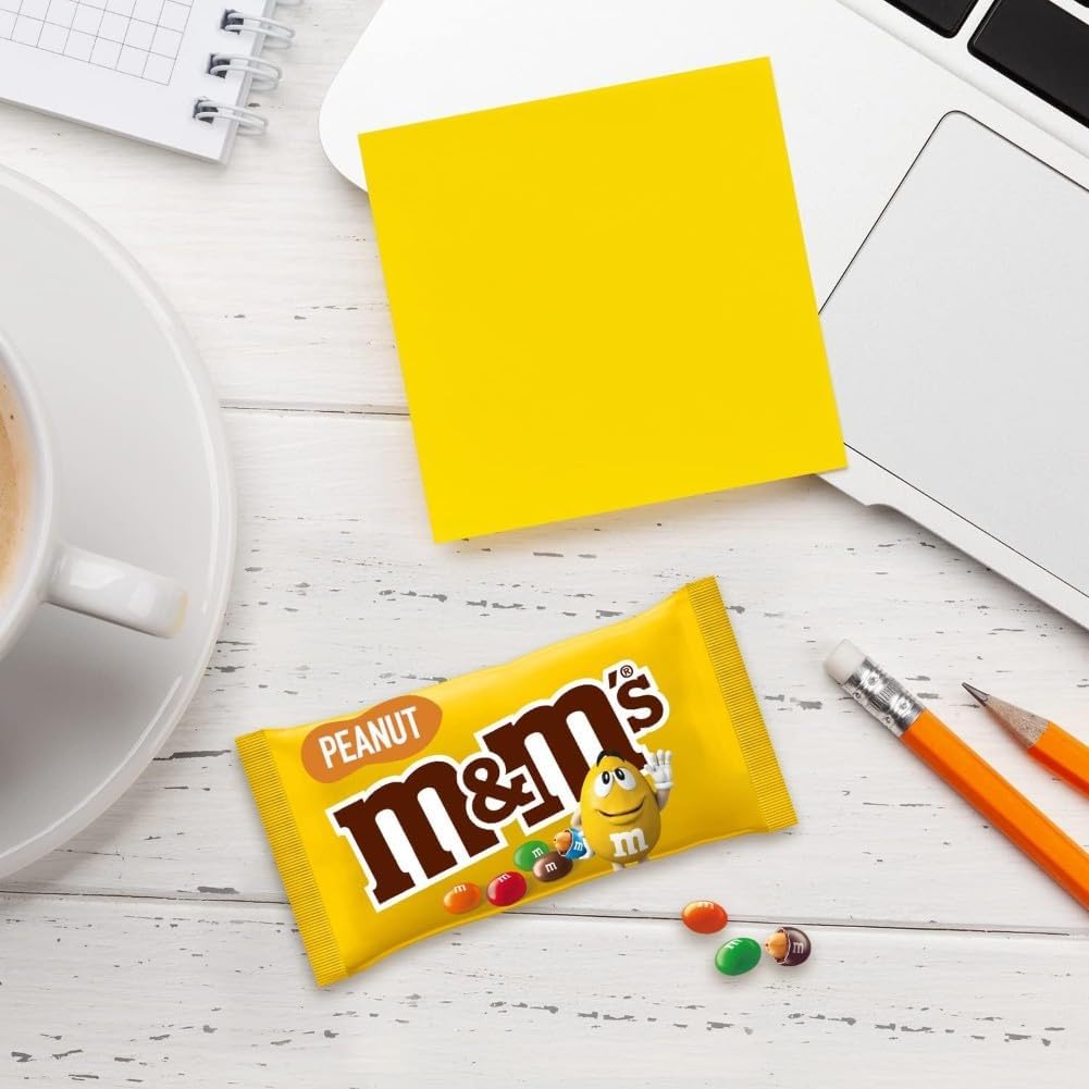 M&M's Peanut Chocolate Confetti Containing Peanuts, 24 Sachets Each 45G Chocolate Praline: Total 1080g