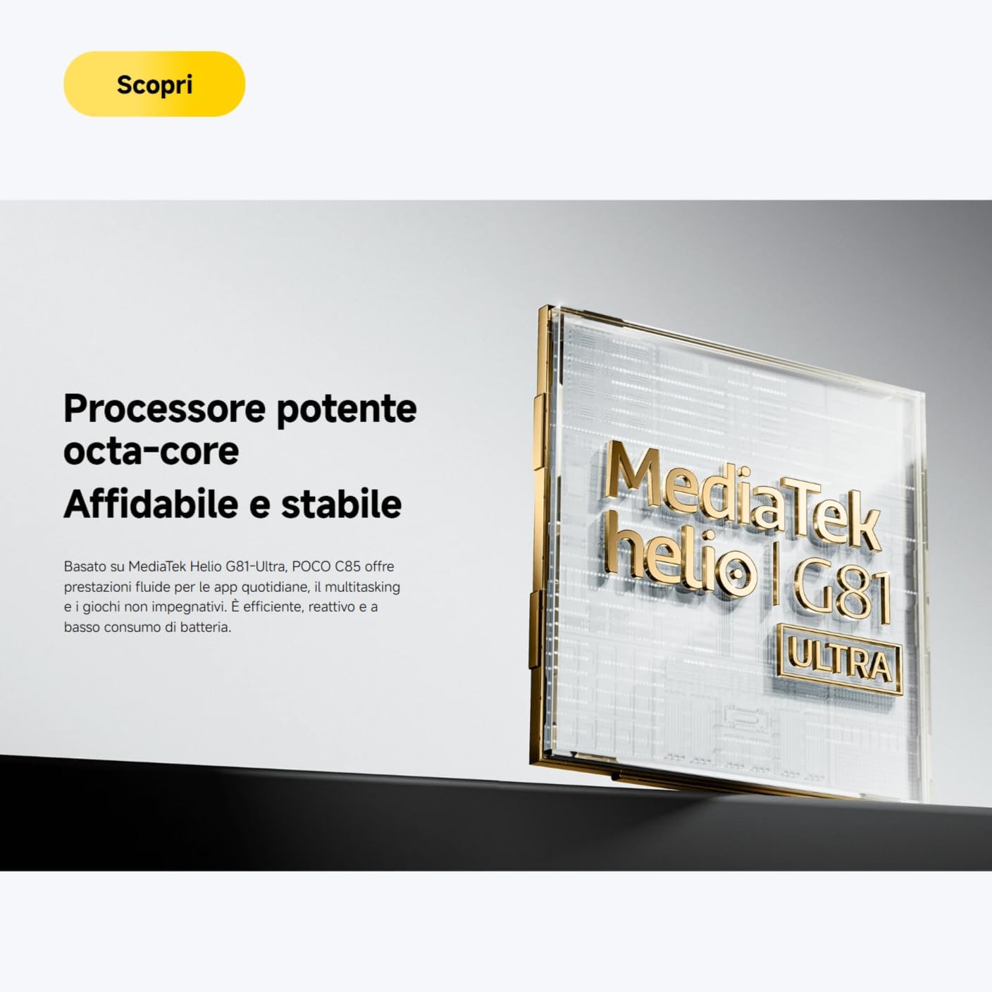 XIAOMI POCO C85, 8+256GB Smartphone, 6.9" 120Hz 8mm Design, MediaTek Helio G81-Ultra Octa-core, 50MP Dual AI Camera, 6000mAh, 2 Year Warranty, Black, Charger Not Included