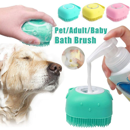 Guanti da bagno in silicone per cani