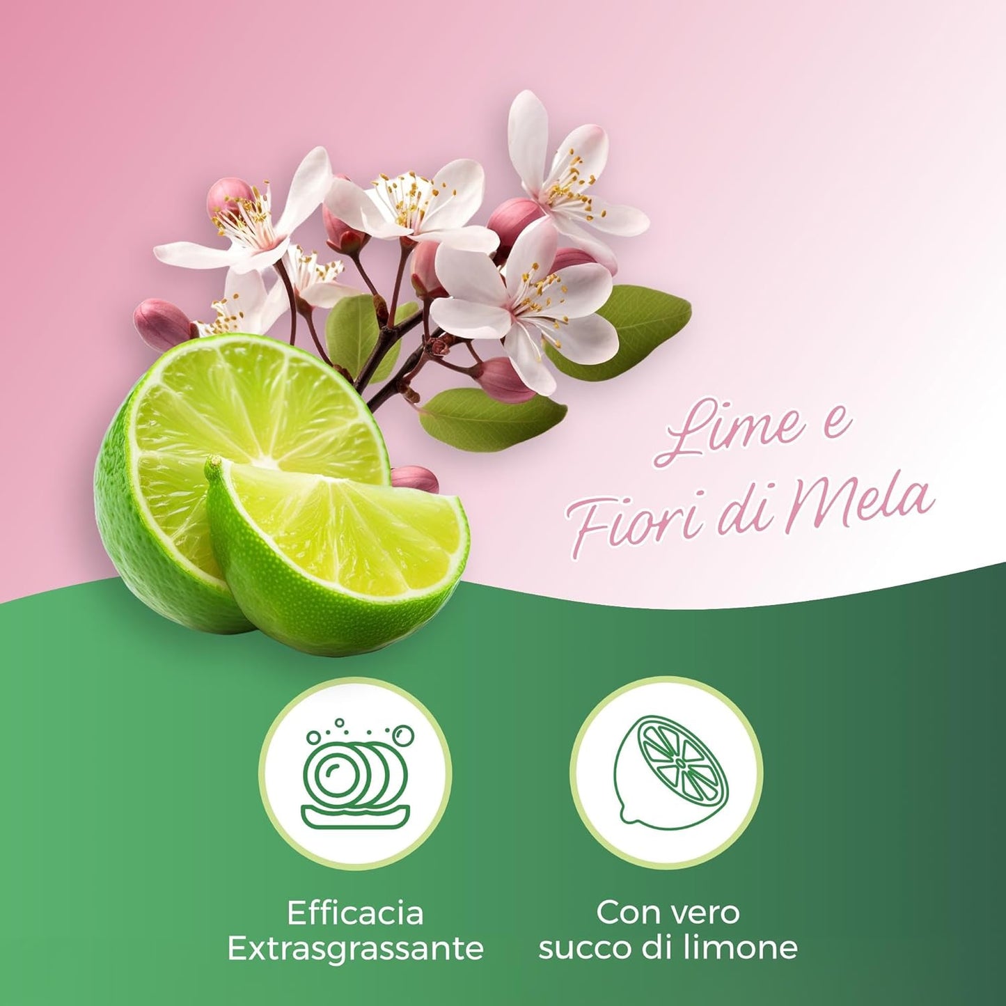 Winni's - Concentrated Hypoallergenic Detergent with Natural Biofermentation Degreasers, Lime and Apple Flowers, Vegetable Origin Raw Materials, 480 ml x 12 Packs