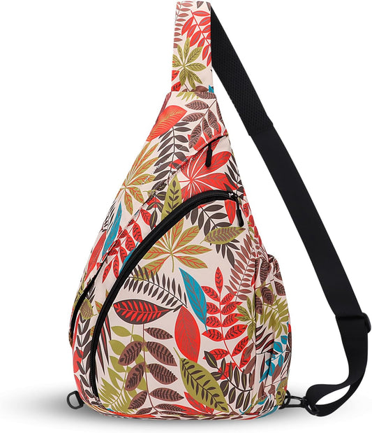 HUA ANGEL Sling Bag for Women Men Unisex Shoulder Bag on Chest Ultra Light Chest Pack Sports Work Travel School Outdoor Running