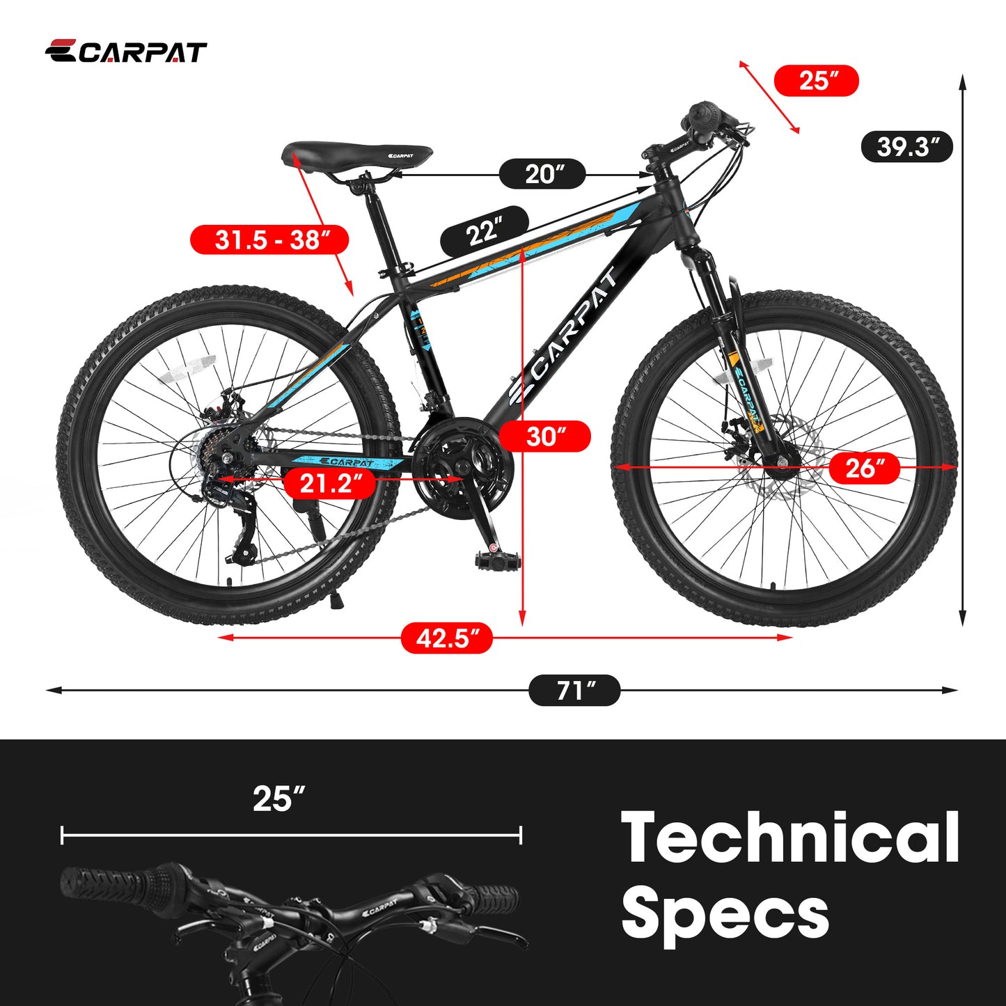 Mountain bike S26102 da 26 pollici
