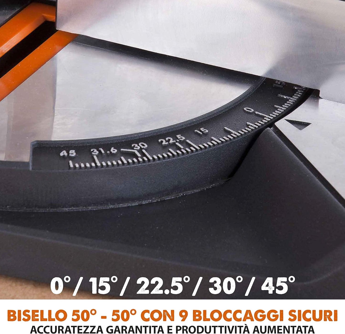 Evolution Power Tools R210Cms Multi-Material Radial Mitre Saw, 210 Mm, 230 V, Multicoloured, 42 x 29 x 32 cm, Idle speed 3750 rpm, Maximum cutting angle: 45°