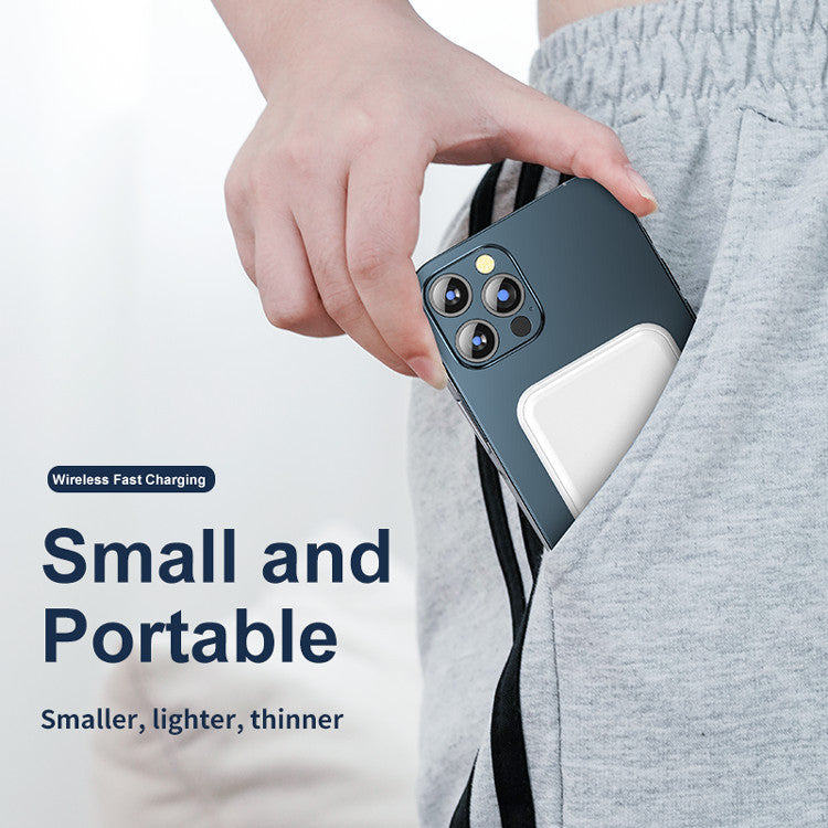Mini Power Bank magnetico 5000mAh Wireless