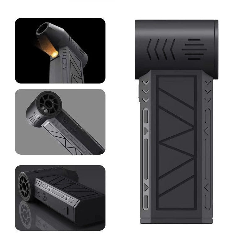 Mini Turbo Jet Fan 130.000 RPM Potenza Tascabile ad Alta Velocità con Luce LED
