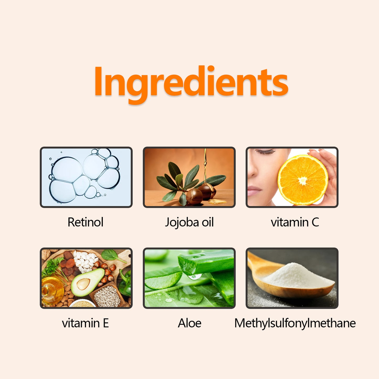 Siero viso alla vitamina C, schiarisce le linee sottili e rassoda la pelle del viso. Siero anti-età.