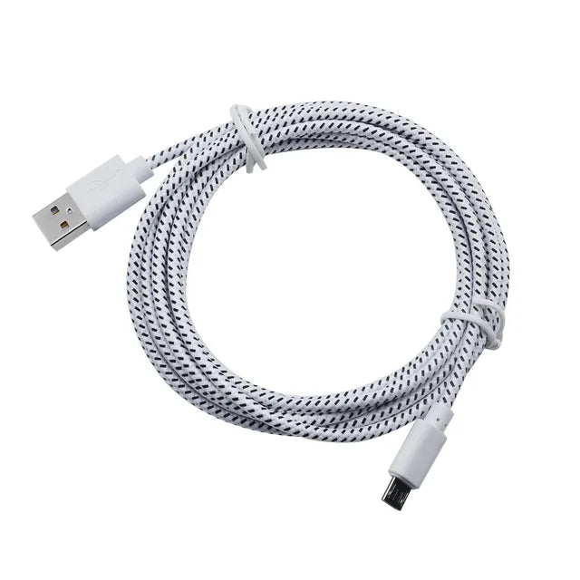 Cavo di ricarica Micro USB 1M 2M 3M in nylon intrecciato per Samsung Sony Xiaomi Android Phone
