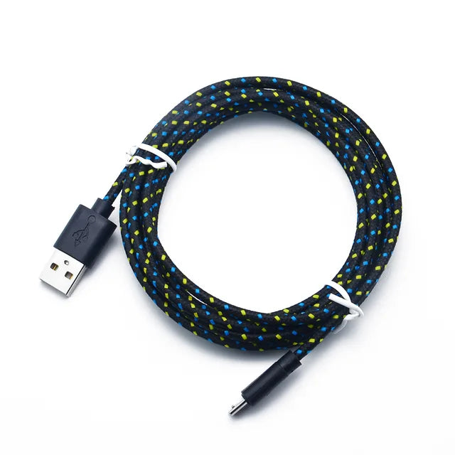 Cavo di ricarica Micro USB 1M 2M 3M in nylon intrecciato per Samsung Sony Xiaomi Android Phone
