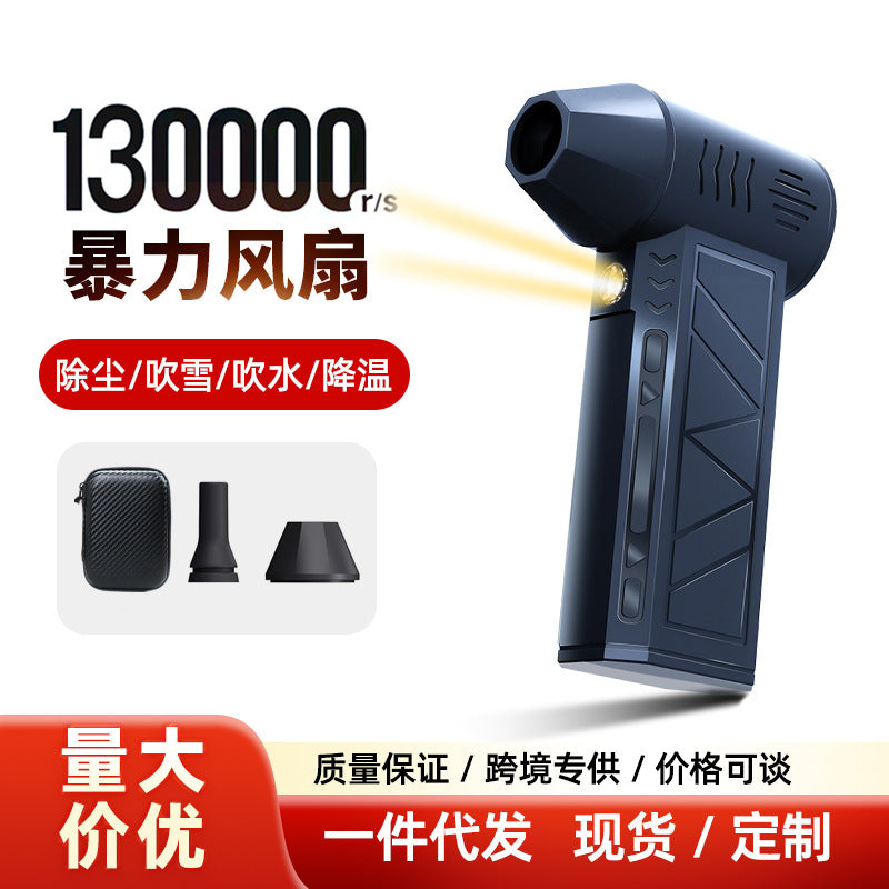 Mini Turbo Jet Fan 130.000 RPM Potenza Tascabile ad Alta Velocità con Luce LED