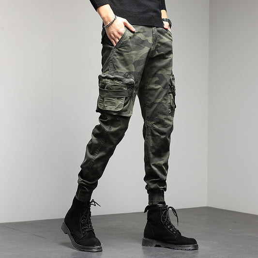 Cargo mimetici slim stile militare