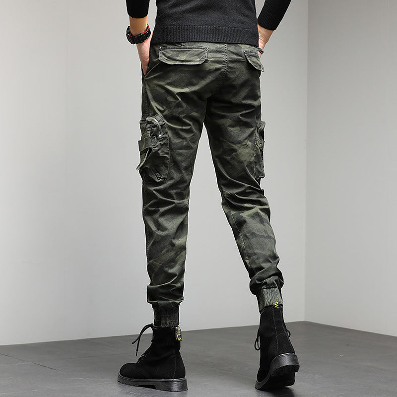 Cargo mimetici slim stile militare
