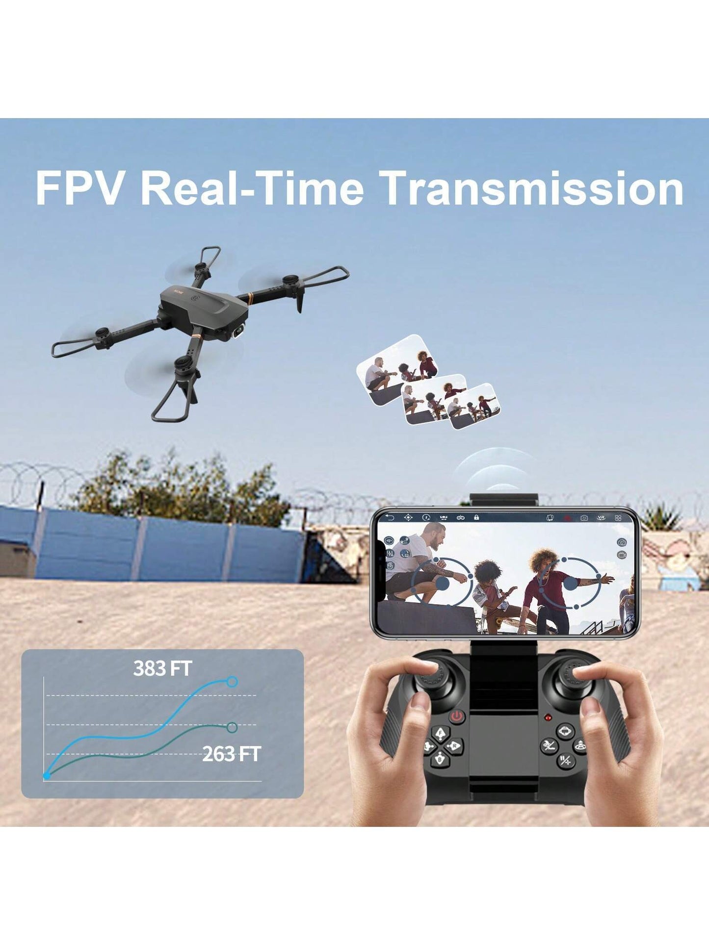 Mini drone pieghevole 4DRC V4 con telecamera 4K 1080P HD