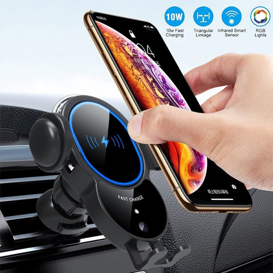 Caricabatterie rapido wireless da 10 W con supporto automatico per la tua auto
